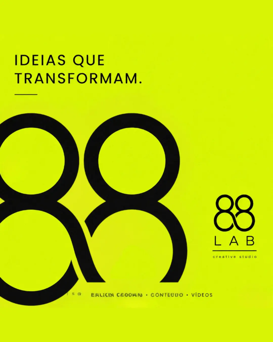 Composição gráfica verde-limão da 88 LAB